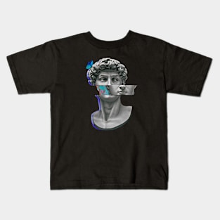 Michelangelo - David Retro Glitch Art Kids T-Shirt